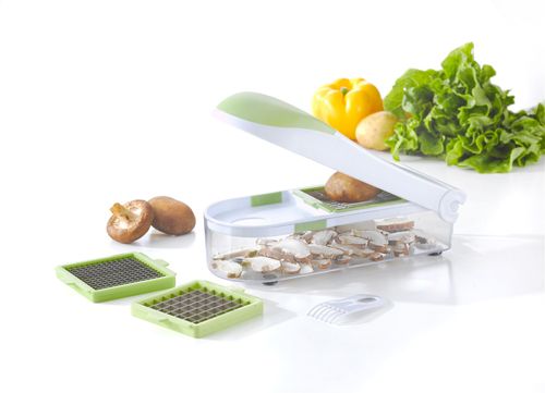 VINSANI Green and White Multi-grater with 2x Grate Plates