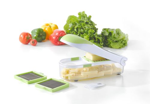 VINSANI Green and White Multi-grater with 2x Grate Plates