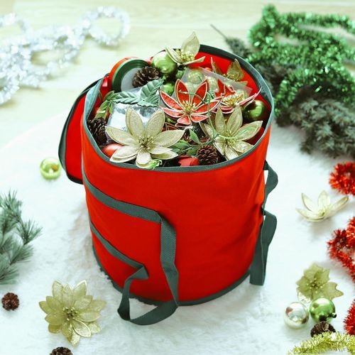 VINSANI Red Storage Bag with Handles (For Christmas / General Storage)