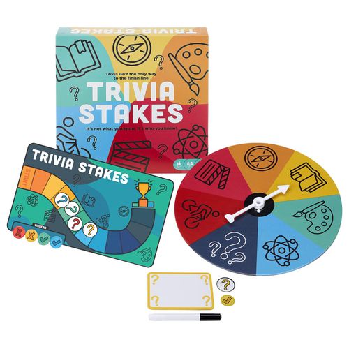 Trivia Stakes Family Board Game with Trivia and Wagers