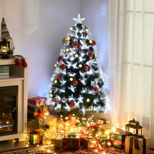 4ft White Light Christmas Tree (Pre-Lit, 90 LEDs, Star Topper, Tri-Base - Indoor Use only)